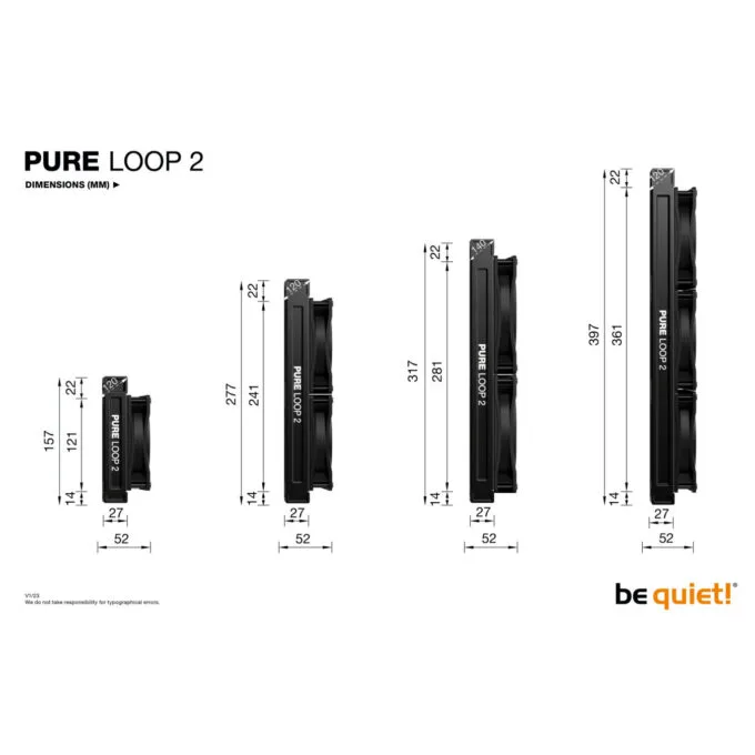 Be Quiet Pure Loop 2 240mm - BW017 - Black, Dual 120mm ARGB Fans, PWM Pump — image 7