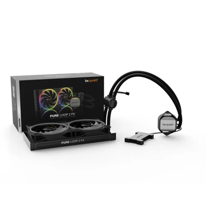 be quiet! Pure Loop 2 FX 280mm AIO Liquid CPU Cooler - BW014 - Black, 2x140mm ARGB Fans, PWM — image 4