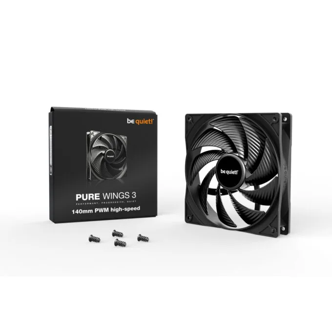 Be Quiet! Pure Wings 3 High-Speed PWM Case Fan - BL109 - 140mm, Black — image 3