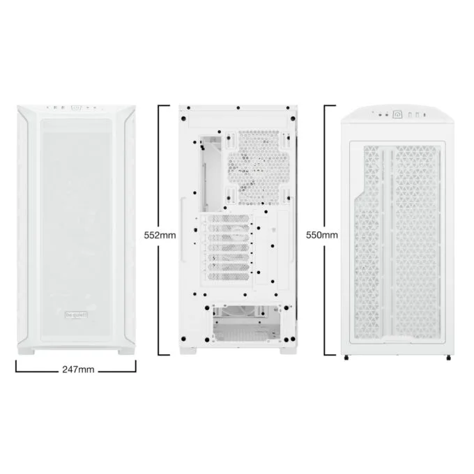 be quiet! Shadow Base 800 FX White Mid Tower Case, Tempered Glass, 4x RGB Fans — image 2
