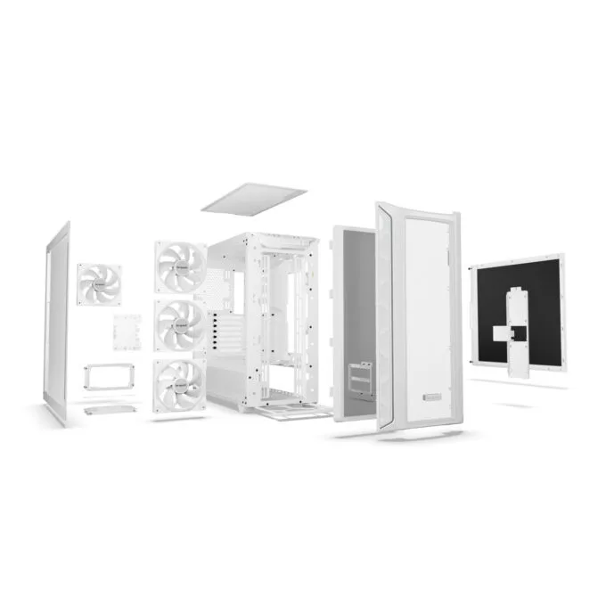 be quiet! Shadow Base 800 FX White Mid Tower Case, Tempered Glass, 4x RGB Fans — image 4