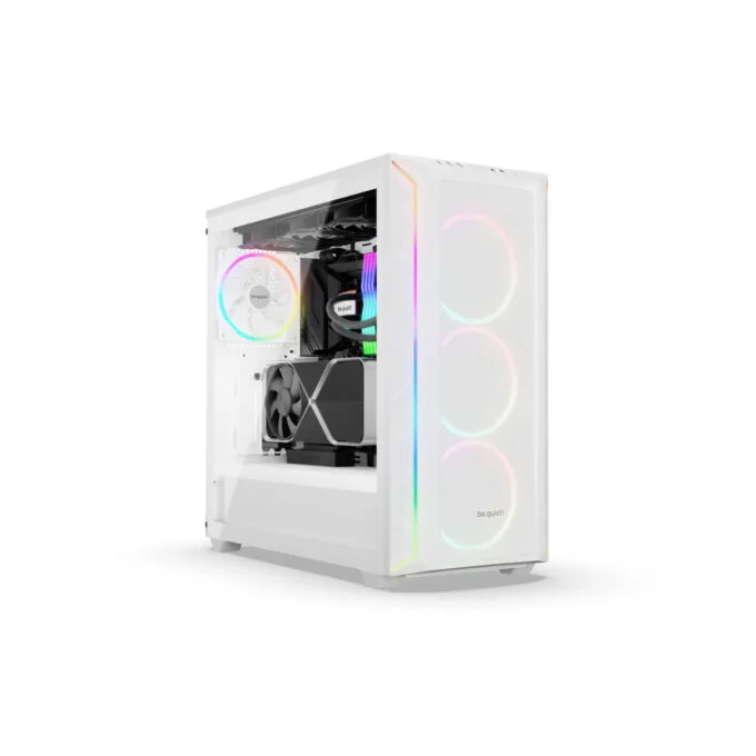 be quiet! Shadow Base 800 FX White Mid Tower Case, Tempered Glass, 4x RGB Fans — image 5