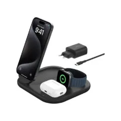 Belkin Wireless BOOST CHARGE Qi2 3-in-1 Ladest. 15W schwarz