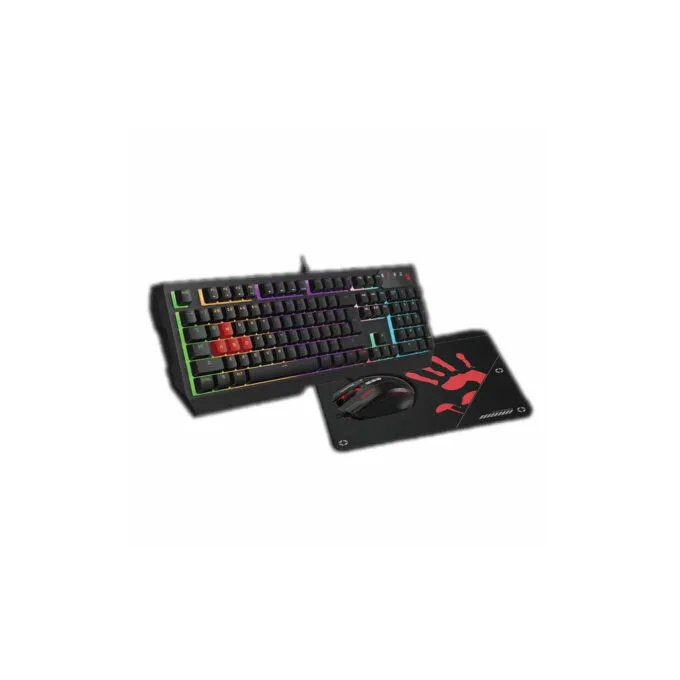 Bloody B1700 Neon Gaming Keyboard Mouse Mousepad Bundle — image 1