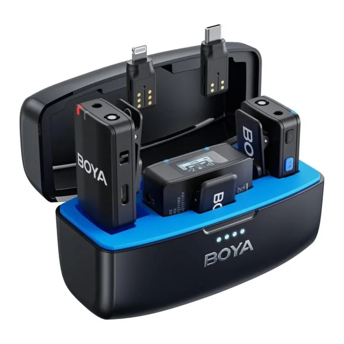 BOYA BOYAMIC Wireless HD Lavalier Microphone - iPhone Android Smartphone USB-C Camera 200m range 10h — image 1