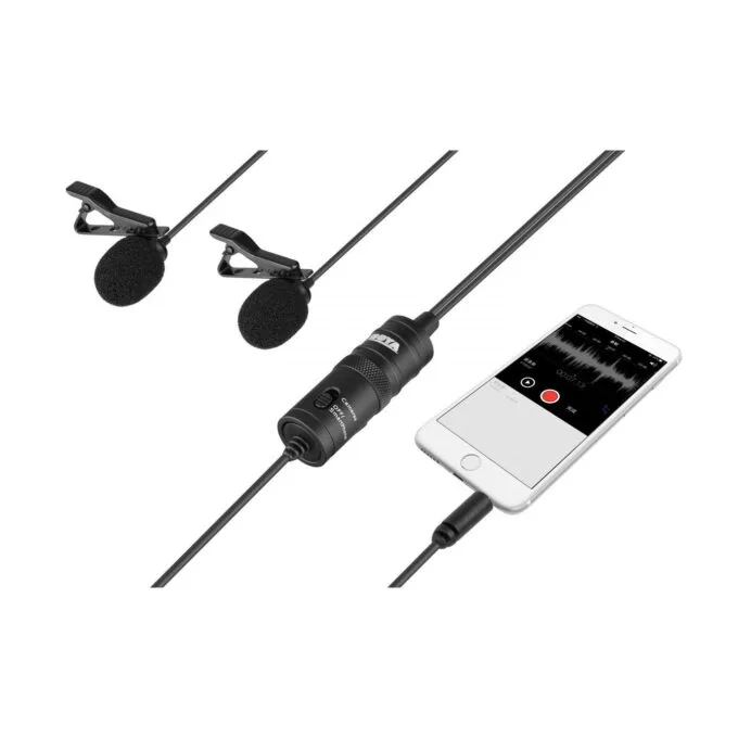 BOYA Dual Lavalier Microphone - BY-M1DM - wired mic — image 6