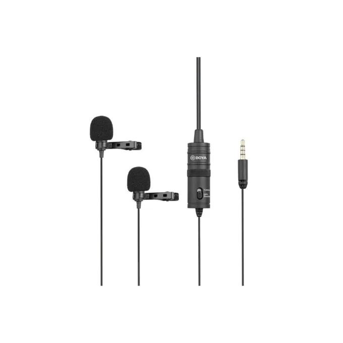 BOYA Dual Lavalier Microphone - BY-M1DM - wired mic — image 1