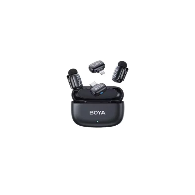 BOYA Mini - iPhone Lightning & Type-C - 2.4GHz 2-mic Wireless Microphone with Charging Box — image 1