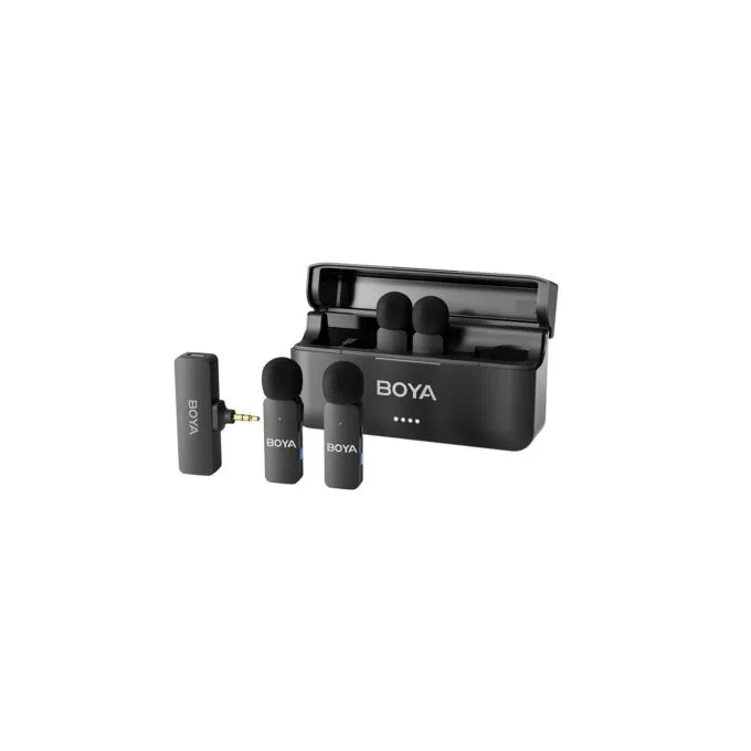 BOYA Wireless Lavalier Microphone - BY-V4 - 4 person 4-channel mini 3.5mm for Camera 2.4GHz — image 1