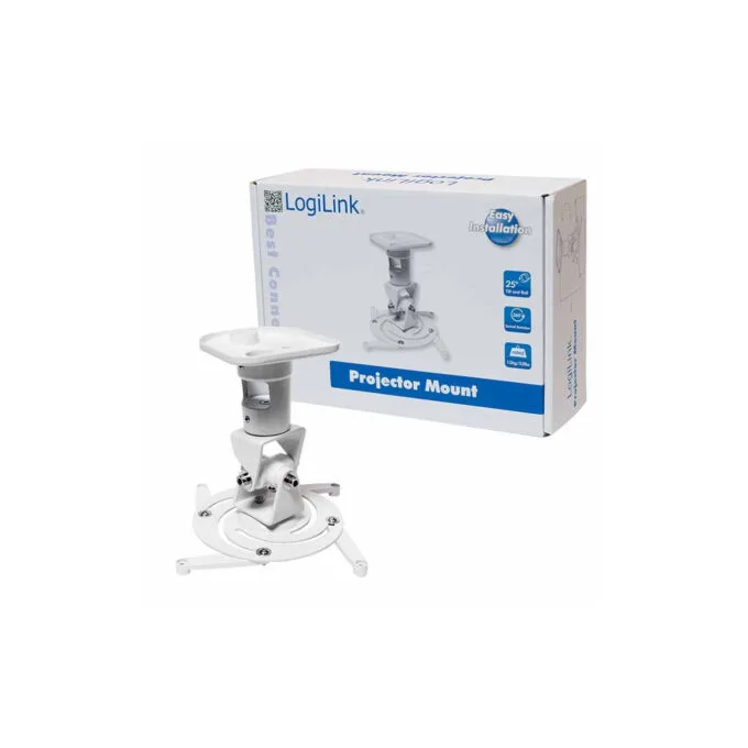 BP0003 PROJECTOR CEILING MOUNT, ARM LENGTH 220mm, WHITE LOGILINK — image 1