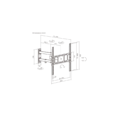Brateck TV Mount - LPA63-443 - 40x40 Turn 2-Arm 43cm