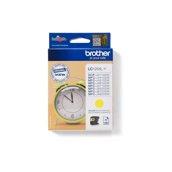 Brother Ink Cartridge - LC-125XLY - Yellow up to 1,200 pages per ISO/IEC 24711 — image 1
