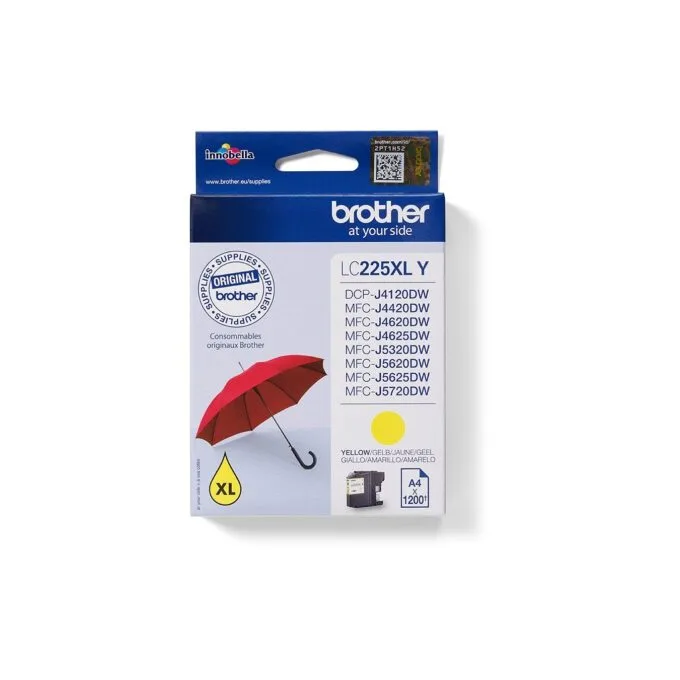 Brother Ink Cartridge - LC-225XL-Y - Yellow up to 1,200 pages per ISO/IEC 24711 — image 1