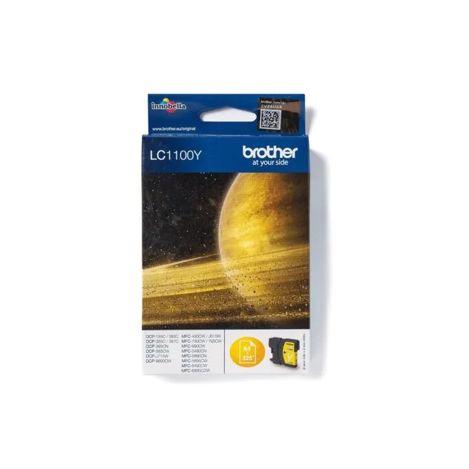 Brother Ink - LC-1100Y - Yellow up to 325 pages per ISO/IEC 24711 — image 1