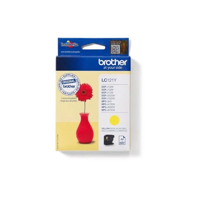 Brother Ink - LC-121Y - Yellow up to 300 pages A4 ISO 24711 — image 1