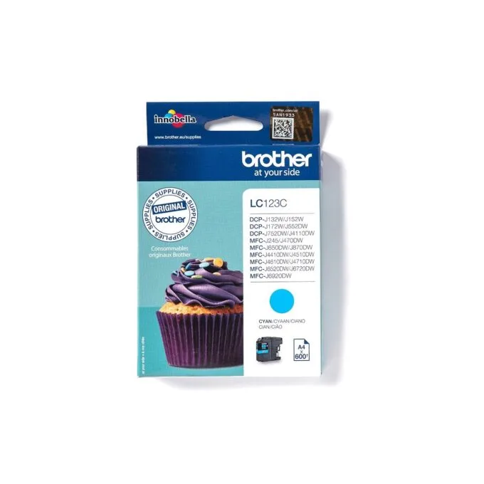 Brother Ink - LC-123C - Cyan up to 600 pages per ISO/IEC 24711 — image 1