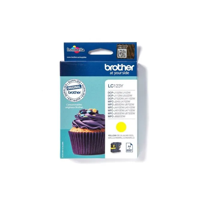 Brother Ink - LC-123Y - Yellow up to 600 pages per ISO IEC 24711 — image 1