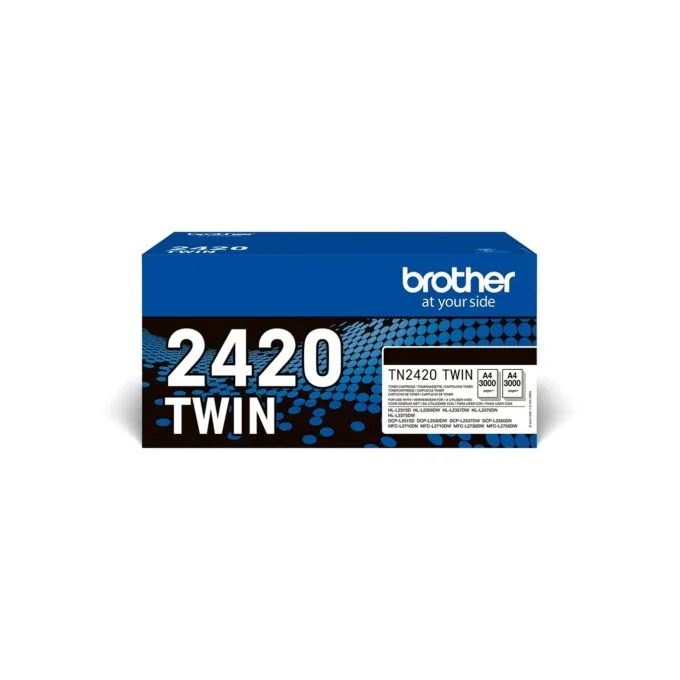 Brother Toner - TN-2420TWIN - Black, 2-pack, up to 3,000 pages per ISO 19752 — image 1
