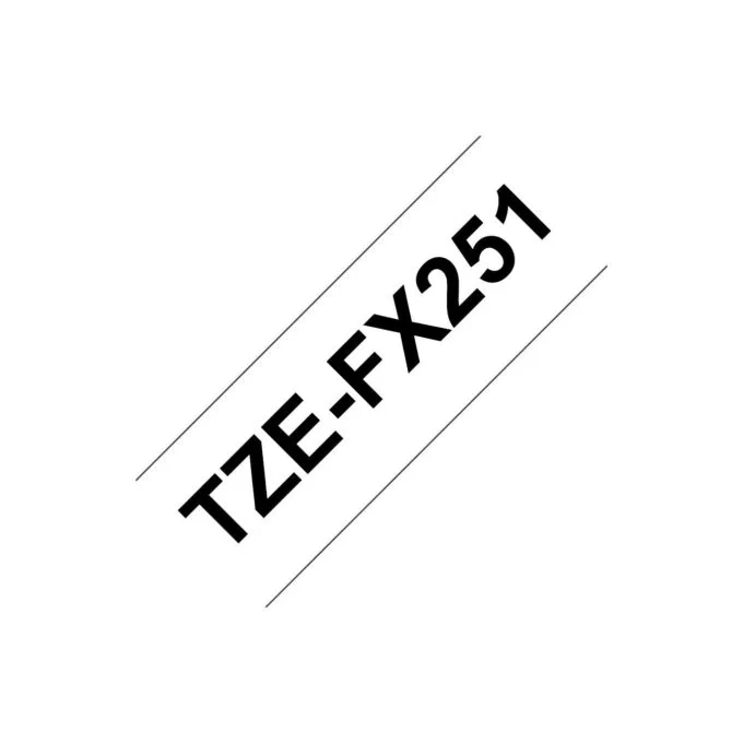 Brother TZe-FX251 Beschriftungsband Schwarz auf Weiß — image 1