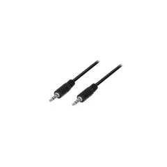 CA1048 0.2m AUDIO CABLE, 3.5mm 3-PIN M TO 3.5mm 3-PIN M, BLACK, LOGILINK