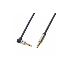 CA11100 1m 3.5AUDIO CBL STEREO 90° angled M M BLUE LOGILINK