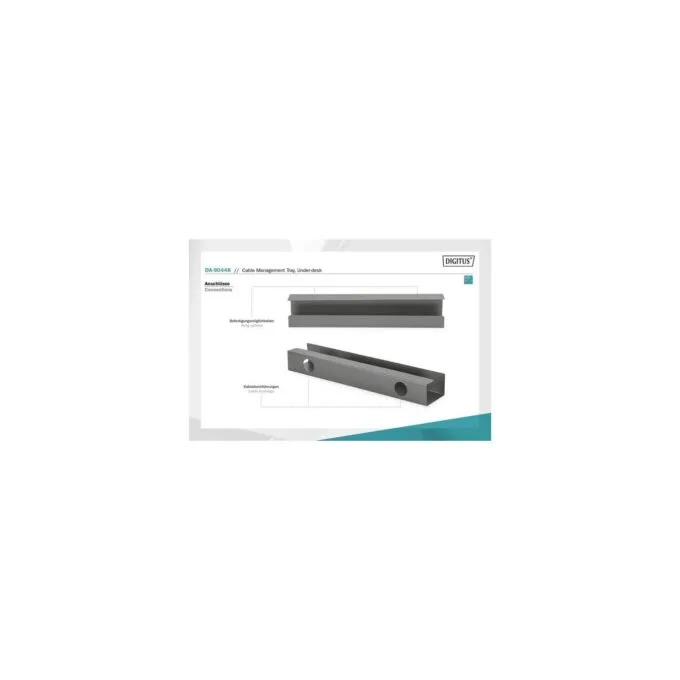 Cable management channel - under table, cable routing — image 10