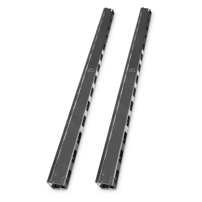 Cable Management Panel for 42U Network & Server Cabinets - Black Steel - 2 pcs — image 1