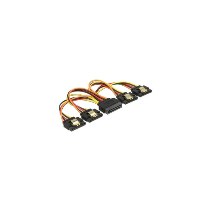 Cable SATA 15Pin male to 4x SATA 15Pin female — image 1