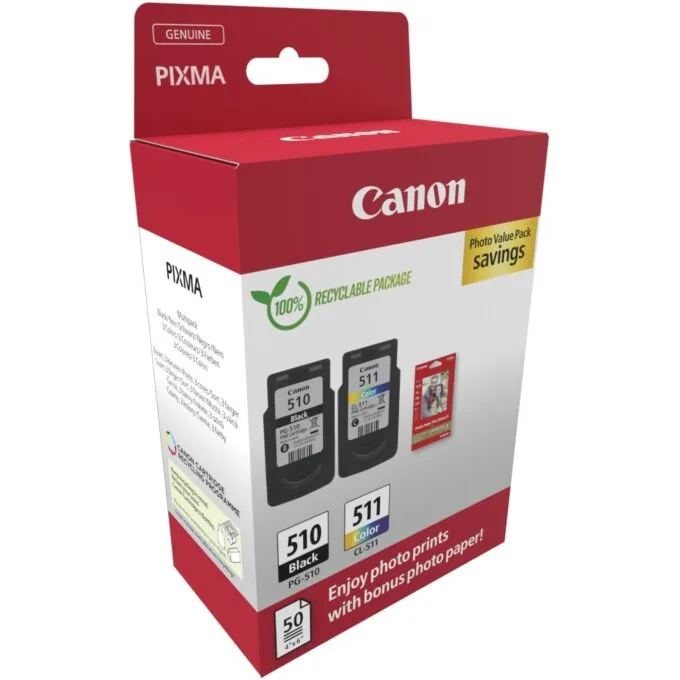 Canon Ink - 2970B017 - PG-510 CL-511 2-pack incl. Photo Paper — image 2