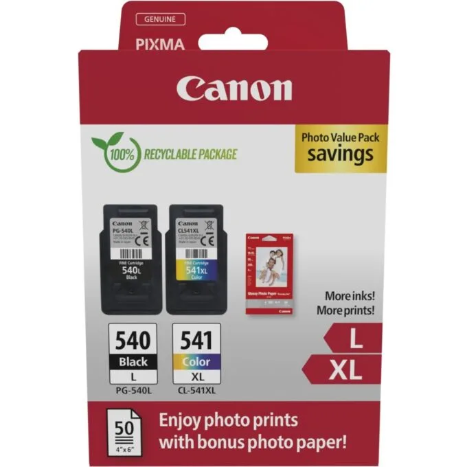 Canon Ink - 5224B012 - PG-540L CL-541XL 2-pack (Black) incl. Photo Paper — image 1