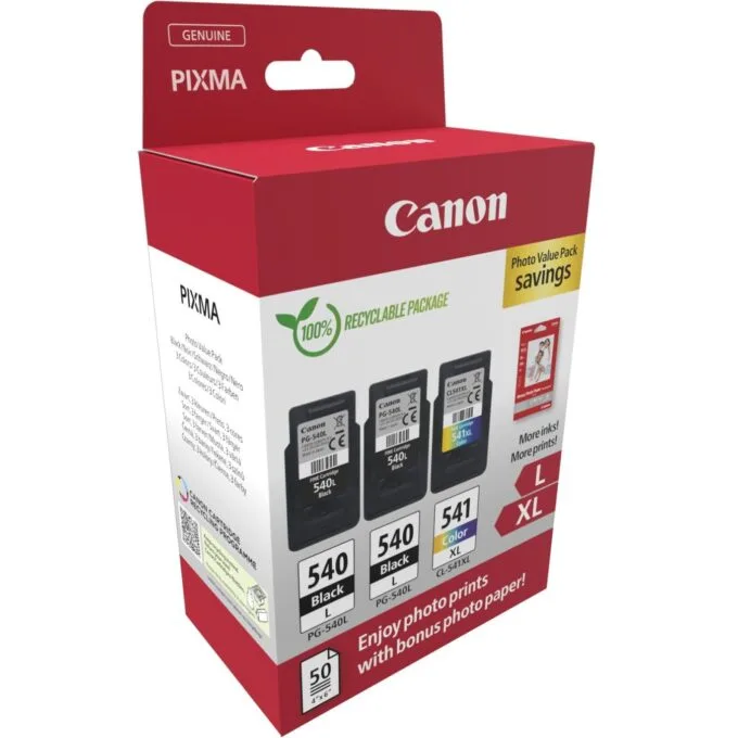 Canon Ink - 5224B015 - PG-540L CL-541XL 3-pack (2xBK Color) incl. Photo Paper — image 2