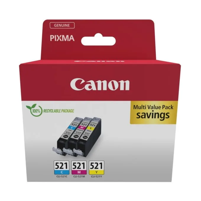 Canon Ink CLI-521 - 2934B015 - 3-pack — image 1