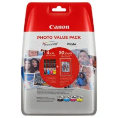 Canon Tinte CLI-551XL 6443B006 Multipack BKCMY+Fotopapier
