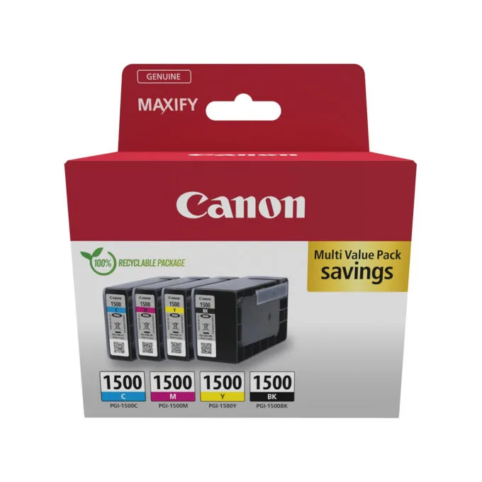 Canon Tinte PGI-1500 9218B006 4er Multipack(BK C M Y) — image 1