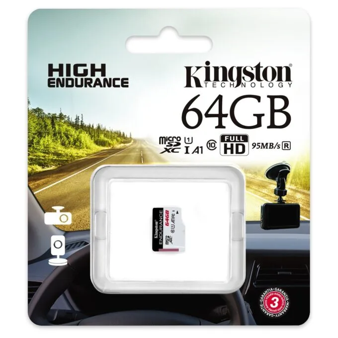 CARD 64GB KINGSTON microXC Endurance 95R 45W - 95R 45W - 64GB microSD Endurance, U1, UHS-I, C10, A1 — image 3