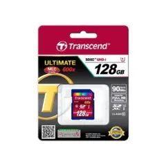 CARD Card 128GB Transcend SDXC UHS-I 600x - Black, 128GB, U1, 90 MB/s