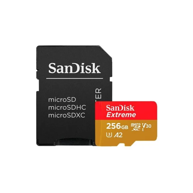 CARD EXTREME PLUS MICROXC 256GB+SD - MicroSDXC Card, 256GB, U3, V30, A2, Class 10, SD Adapter Included — image 1
