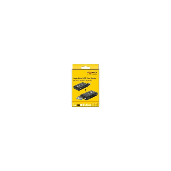 CardReader DeLock USB3.2 SD microSD SDHC microSDHC SDXC microSDXC Black — image 4