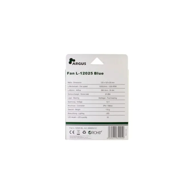 Case Fan - L-12025 - 120x120x25mm — image 4
