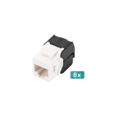 CAT 6 Keystone module, unshielded - 8 pieces, keystone module