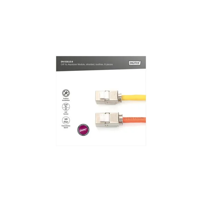 CAT 6A Keystone module shielded tool-free 8 pieces - keystone module — image 9