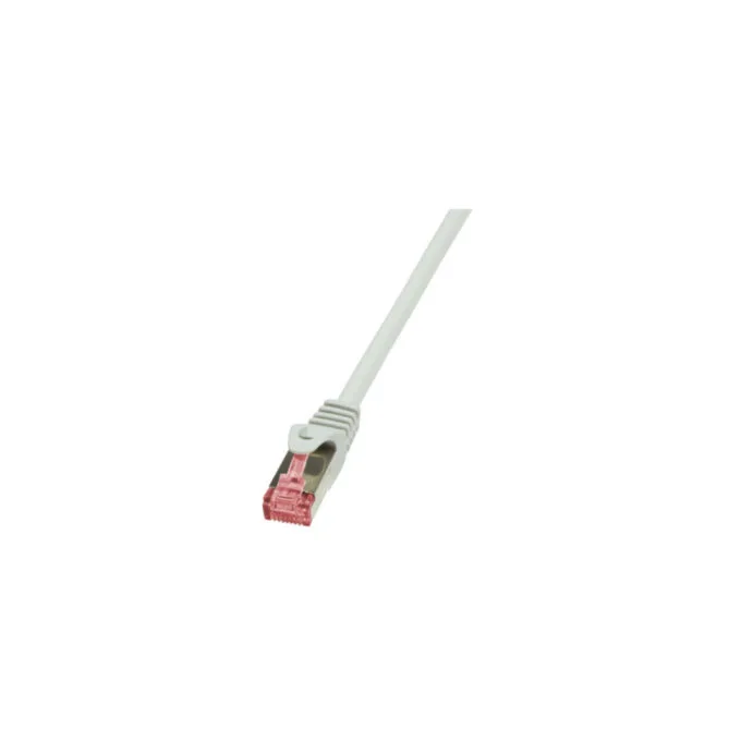 Cat6 S/FTP Patch Cable 0.25 m - CQ2012S - Grey, LSZH Jacket, RJ45 Shielded — image 1