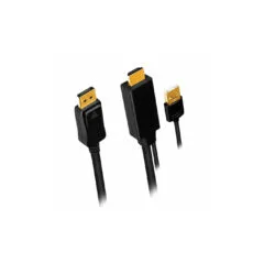 CH0090 1m USB + HDMI TO DISPLAY PORT 4K 30Hz M M CABLE LOGILINK