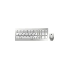 Cherry DW 8000 Wireless RF Full-Size QWERTZ Keyboard with Mouse - Silver/White