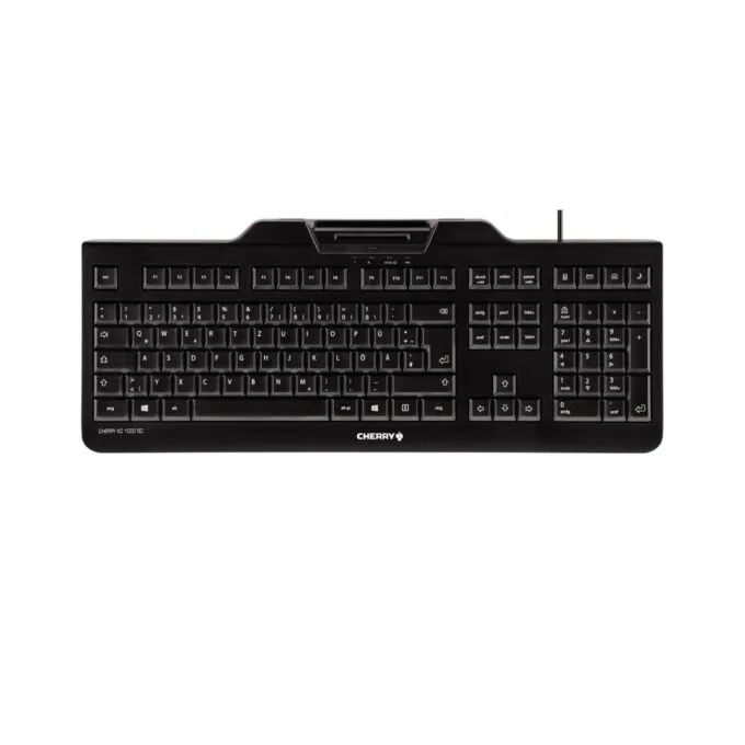 CHERRY KC 1000 SC - JK-A0100DE-2 - Wired USB German QWERTZ Full-size Membrane Keyboard, Black — image 1