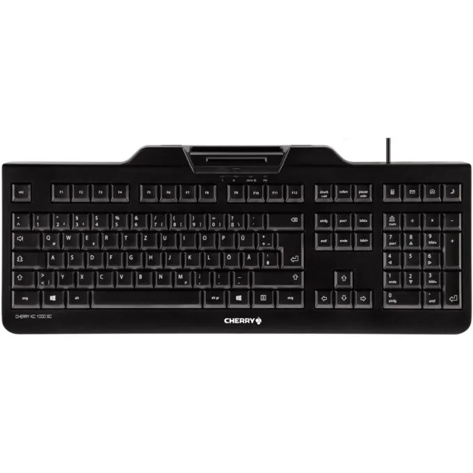 CHERRY KC 1000 SC UK-ENGLISH - KC 1000 SC - 100% wired USB, Windows layout, UK English — image 1