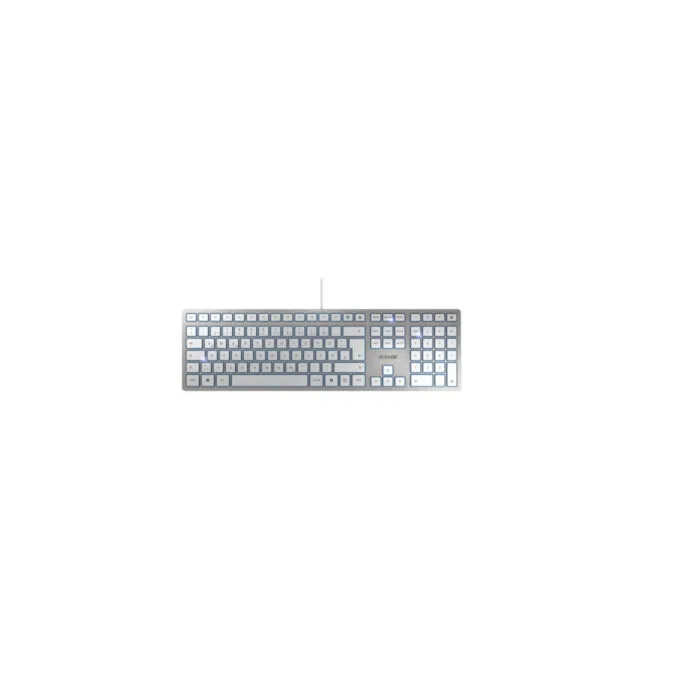 CHERRY KC 6000 SLIM - JK-1600DE-1 - Ultra-flat Wired USB Full-size Keyboard, Silver, German QWERTZ — image 1