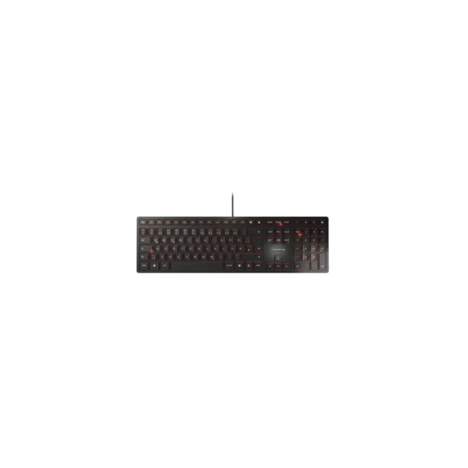 CHERRY KC 6000 SLIM - JK-1600DE-2 - Ultra-flat Wired USB German QWERTZ Full-size Keyboard, Black — image 1