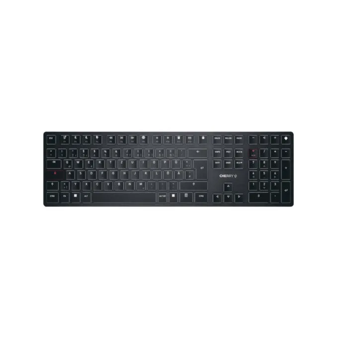 CHERRY KW X ULP - Low-Profile Cherry MX Mechanical Keyboard - Black, German QWERTZ, USB/BT/2.4G, LED Backlight — image 1