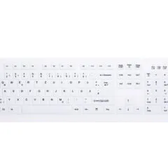 Cherry Medical Active Key AK-C8100 - Wireless RF 2.4GHz - German QWERTZ, White, Medical Silicone Membrane